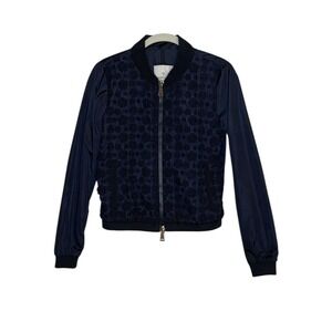 Moncler Dedonette Bomber Women's Jacket Navy Size 0 XS